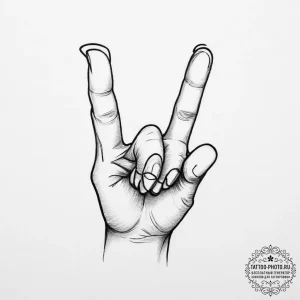 Tattoo design a hand forming a specific sign... - эскиз тату (№1754048250_0, 01.08.2025 11:37) — tattoo-photo.ru