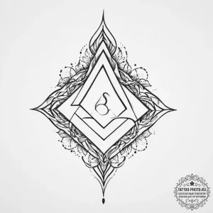 144. tattoo design: a minimalist "potok" rune... - эскиз тату (№1754050043_0, 01.08.2025 12:07) — tattoo-photo.ru
