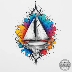 Tattoo sketch a shattered glass effect, with... - эскиз тату (№1754051263_0, 01.08.2025 12:27) — tattoo-photo.ru