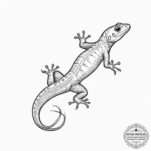 Salamander, tattoo sketch design, rough sketc... - эскиз тату (№1754053084_0, 01.08.2025 12:58) — tattoo-photo.ru