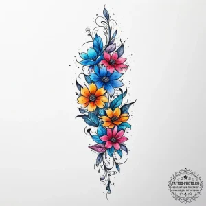 Tattoo design a spine subtly outlined with a... - эскиз тату (№1754055306_0, 01.08.2025 13:35) — tattoo-photo.ru