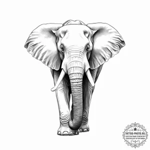 Elephant - эскиз тату (№1754056316_0, 01.08.2025 13:51) — tattoo-photo.ru