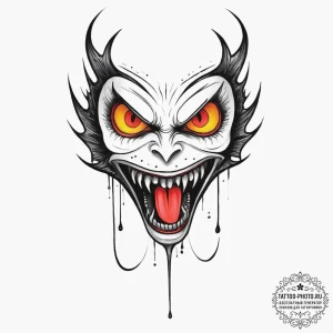 A vampire's bite mark, artistic tattoo sketch... - эскиз тату (№1754057959_0, 01.08.2025 14:19) — tattoo-photo.ru