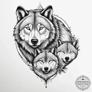 Tattoo design a specific guardian animal (e.g... - эскиз тату (№1754067888_0, 01.08.2025 17:04) — tattoo-photo.ru