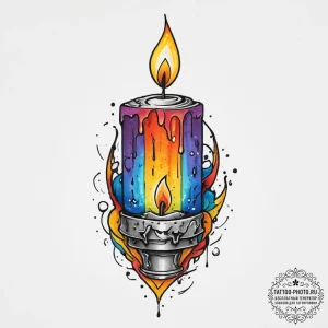 Candle, tattoo sketch design, on a clean whit... - эскиз тату (№1754068296_0, 01.08.2025 17:11) — tattoo-photo.ru