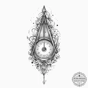 Tattoo design a metronome on one, and a subtl... - эскиз тату (№1754069305_0, 01.08.2025 17:28) — tattoo-photo.ru