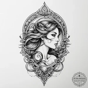 Ocean, artistic tattoo sketch, black and grey... - эскиз тату (№1754074149_0, 01.08.2025 18:49) — tattoo-photo.ru