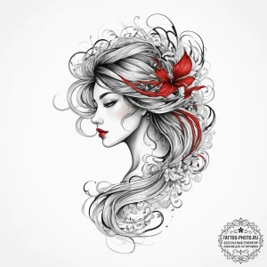 Tattoo sketch an abstract representation of a... - эскиз тату (№1754075176_0, 01.08.2025 19:06) — tattoo-photo.ru