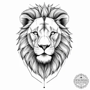 Tattoo sketch a geometric interpretation of a... - эскиз тату (№1754077394_0, 01.08.2025 19:43) — tattoo-photo.ru