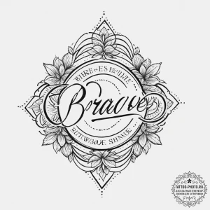 Tattoo sketch a single, empowering word (e.g.... - эскиз тату (№1754077992_0, 01.08.2025 19:53) — tattoo-photo.ru