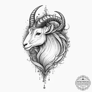 Tattoo design a capricorn goat-fish hybrid, w... - эскиз тату (№1754081813_0, 01.08.2025 20:56) — tattoo-photo.ru