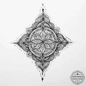 Tattoo design a small, unique motif that hold... - эскиз тату (№1754090078_0, 01.08.2025 23:14) — tattoo-photo.ru