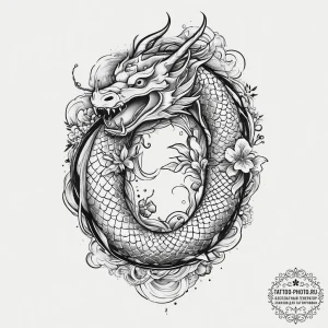 Tattoo sketch a anaconda coiling, for raw pow... - эскиз тату (№1754092911_0, 02.08.2025 00:01) — tattoo-photo.ru