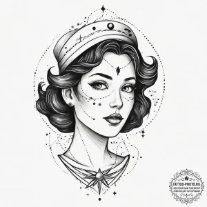 Tattoo sketch a silhouette of a woman's face,... - эскиз тату (№1754094739_0, 02.08.2025 00:32) — tattoo-photo.ru