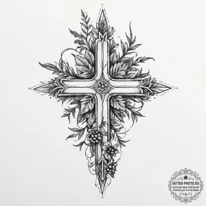 Tattoo design a thorny bush or bramble, symbo... - эскиз тату (№1754095543_0, 02.08.2025 00:45) — tattoo-photo.ru