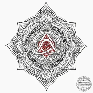 Triquetra, concept art for tattoo, detailed c... - эскиз тату (№1754097544_0, 02.08.2025 01:19) — tattoo-photo.ru
