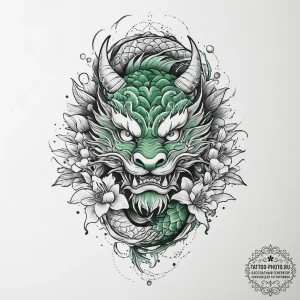 The green man face made of leaves, tattoo ske... - эскиз тату (№1754102177_0, 02.08.2025 02:36) — tattoo-photo.ru