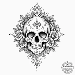 Tattoo design a stylized tree of life where t... - эскиз тату (№1754106917_0, 02.08.2025 03:55) — tattoo-photo.ru
