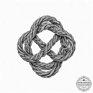 Tattoo sketch a pair of intertwined ropes, li... - эскиз тату (№1754108886_0, 02.08.2025 04:28) — tattoo-photo.ru