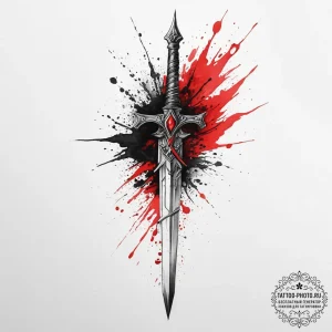 Tattoo sketch a broken sword that has been re... - эскиз тату (№1754110276_0, 02.08.2025 04:51) — tattoo-photo.ru