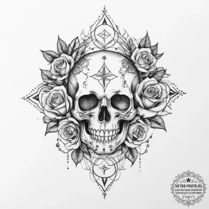 Tattoo design a zodiac glyph (symbol) with su... - эскиз тату (№1754110472_0, 02.08.2025 04:54) — tattoo-photo.ru