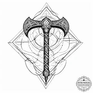 Tattoo design: a geometric representation of... - эскиз тату (№1754112648_0, 02.08.2025 05:30) — tattoo-photo.ru