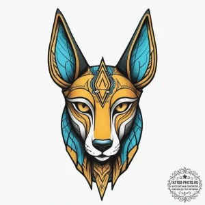 Anubis, concept art for tattoo, on a clean wh... - эскиз тату (№1754233896_0, 03.08.2025 15:11) — tattoo-photo.ru