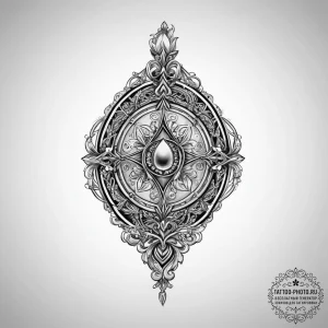 Tattoo sketch a detailed miniature antique lo... - эскиз тату (№1754243964_0, 03.08.2025 17:59) — tattoo-photo.ru