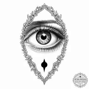 Keyhole with an eye peeping through - эскиз тату (№1754244563_0, 03.08.2025 18:09) — tattoo-photo.ru