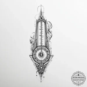 Tattoo design a metronome on one, and a subtl... - эскиз тату (№1754244972_0, 03.08.2025 18:16) — tattoo-photo.ru