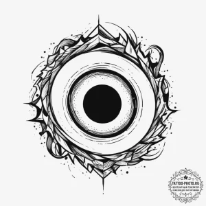Black hole, artistic tattoo sketch, new schoo... - эскиз тату (№1754245999_0, 03.08.2025 18:33) — tattoo-photo.ru