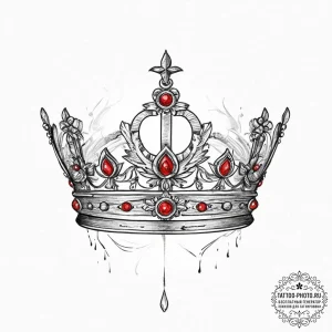 Tattoo sketch a small, minimalist crown or ti... - эскиз тату (№1754253349_0, 03.08.2025 20:35) — tattoo-photo.ru