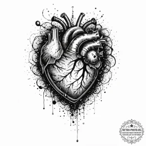 Tattoo design a digital representation of a b... - эскиз тату (№1754260413_0, 03.08.2025 22:33) — tattoo-photo.ru