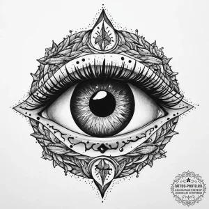 Tattoo sketch a neo-traditional eye with the... - эскиз тату (№1754308900_0, 04.08.2025 12:01) — tattoo-photo.ru
