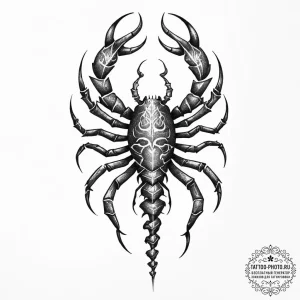 Tattoo design a scorpio scorpion, an ancient... - эскиз тату (№1754310091_0, 04.08.2025 12:21) — tattoo-photo.ru