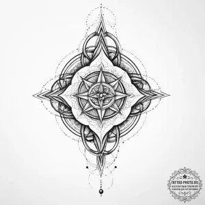 Sacred geometry sleeve, concept art for tatto... - эскиз тату (№1754311285_0, 04.08.2025 12:41) — tattoo-photo.ru