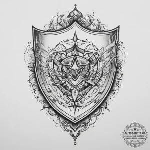 Tattoo design a personalized "shield" with sy... - эскиз тату (№1754315889_0, 04.08.2025 13:58) — tattoo-photo.ru