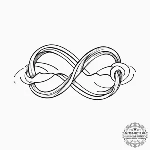 Tattoo sketch an infinity symbol made of two... - эскиз тату (№1754318963_0, 04.08.2025 14:49) — tattoo-photo.ru