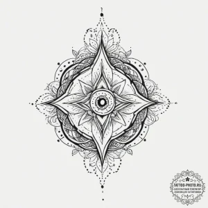 Tattoo design an abstract representation of h... - эскиз тату (№1754319379_0, 04.08.2025 14:56) — tattoo-photo.ru