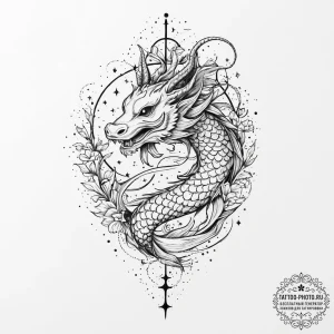 Tattoo sketch a single, tiny star constellati... - эскиз тату (№1754325430_0, 04.08.2025 16:37) — tattoo-photo.ru