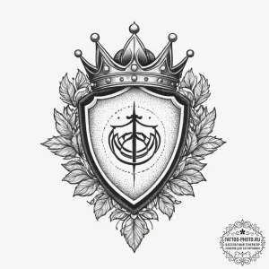 Tattoo design a "solo win" icon with a crown... - эскиз тату (№1754327447_0, 04.08.2025 17:10) — tattoo-photo.ru