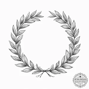Laurel wreath - эскиз тату (№1754329257_0, 04.08.2025 17:40) — tattoo-photo.ru