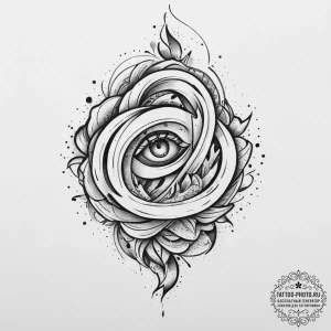 Tattoo design a small, abstract brushstroke r... - эскиз тату (№1754330067_0, 04.08.2025 17:54) — tattoo-photo.ru