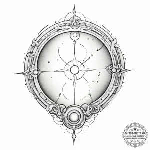 Tattoo design an abstract 'portal' on one, le... - эскиз тату (№1754330473_0, 04.08.2025 18:01) — tattoo-photo.ru