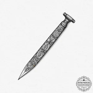 A straight razor (is there, but can be ornate... - эскиз тату (№1754331476_0, 04.08.2025 18:17) — tattoo-photo.ru