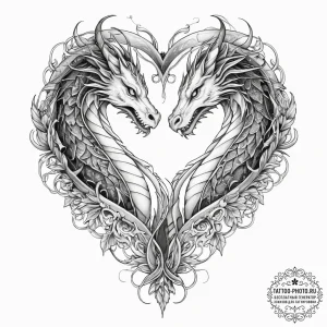Tattoo sketch a guardian dragon coiled around... - эскиз тату (№1754331905_0, 04.08.2025 18:25) — tattoo-photo.ru