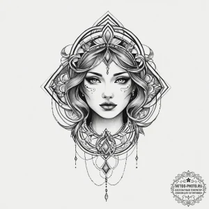 Tattoo design an abstract geometric pattern t... - эскиз тату (№1754335948_0, 04.08.2025 19:32) — tattoo-photo.ru