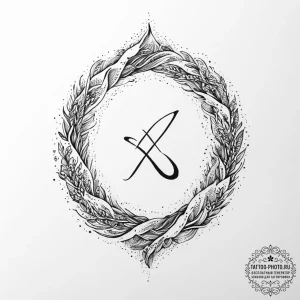 72. tattoo design: a "raduga" rune appearing... - эскиз тату (№1754337338_0, 04.08.2025 19:55) — tattoo-photo.ru