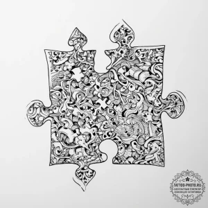 Tattoo design a 'puzzle piece' that completes... - эскиз тату (№1754337736_0, 04.08.2025 20:02) — tattoo-photo.ru