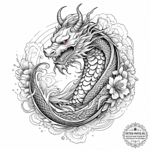 Tattoo sketch a hacker's code flowing down a... - эскиз тату (№1754346303_0, 04.08.2025 22:25) — tattoo-photo.ru